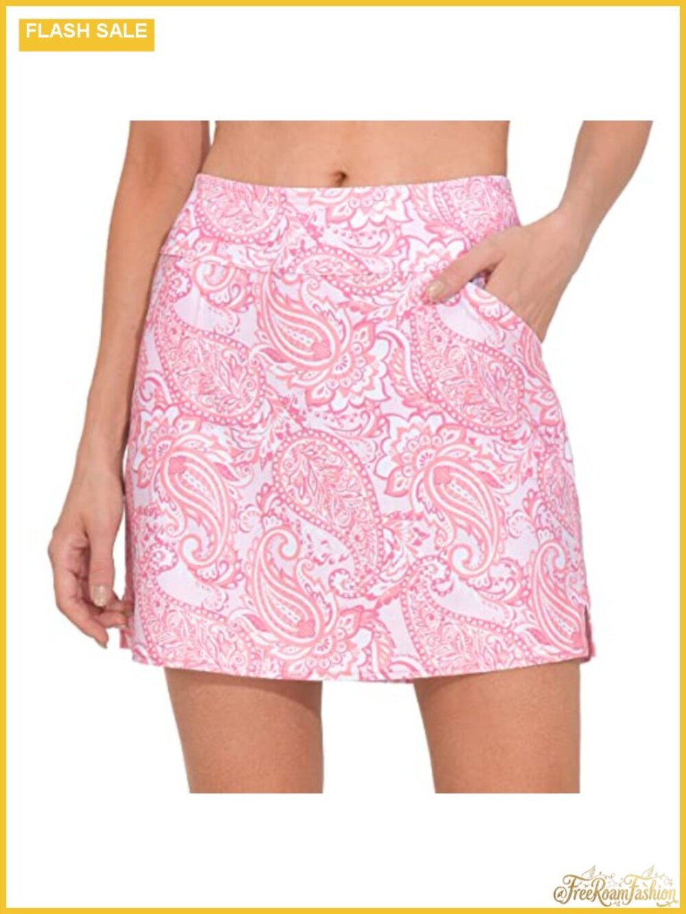 Women's 16" Active Skorts with 4 Pockets, High Rise, Golf Tennis, Polyester